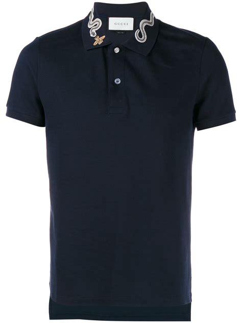 gucci bee motif polo shirt|gucci polo snake.